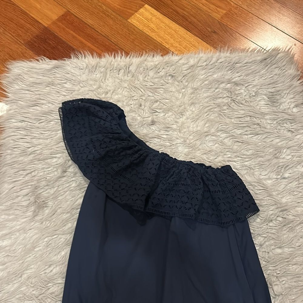 Abercrombie and fitch‎ women’s blue off the shoulder ruffled lace dress - Picture 2 of 5